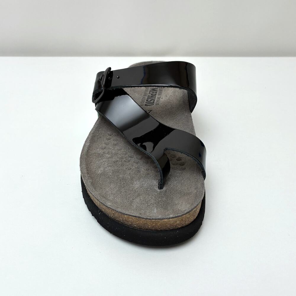 NIB Mephisto Women's Helen Black Patent Leather Slip On Sandal - EU37; US 7M - Picture 9 of 15